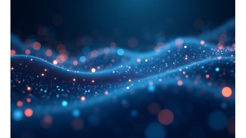 Futuristic abstract visualization of interconnected AI data points and emerging technologies.